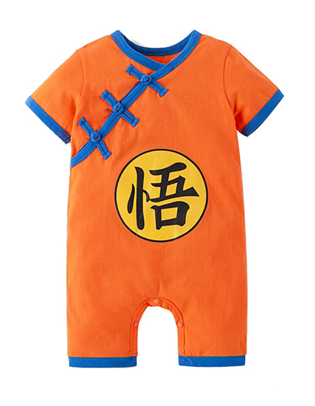 stylesilove Baby Toddler Boys Anime Cartoon Short Sleeve Cotton Romper Traditional Asian Inspired Onesie Cosplay Jumpsuit