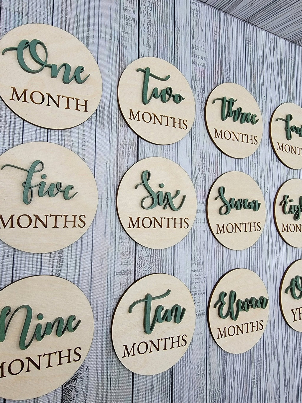 Monthly Wooden Milestone Photo Prop